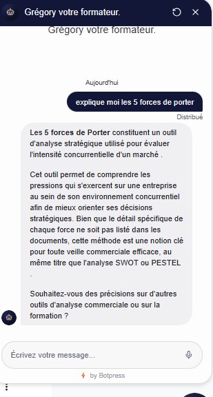 Chatbot d'accompagnement GV